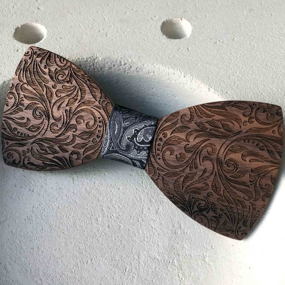 Men's Wooden Bow Tie - Picture 4 of 8